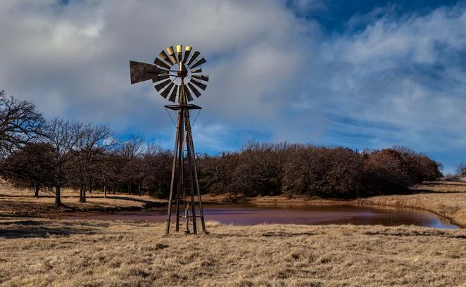 Windmill on an Oklahoma farm